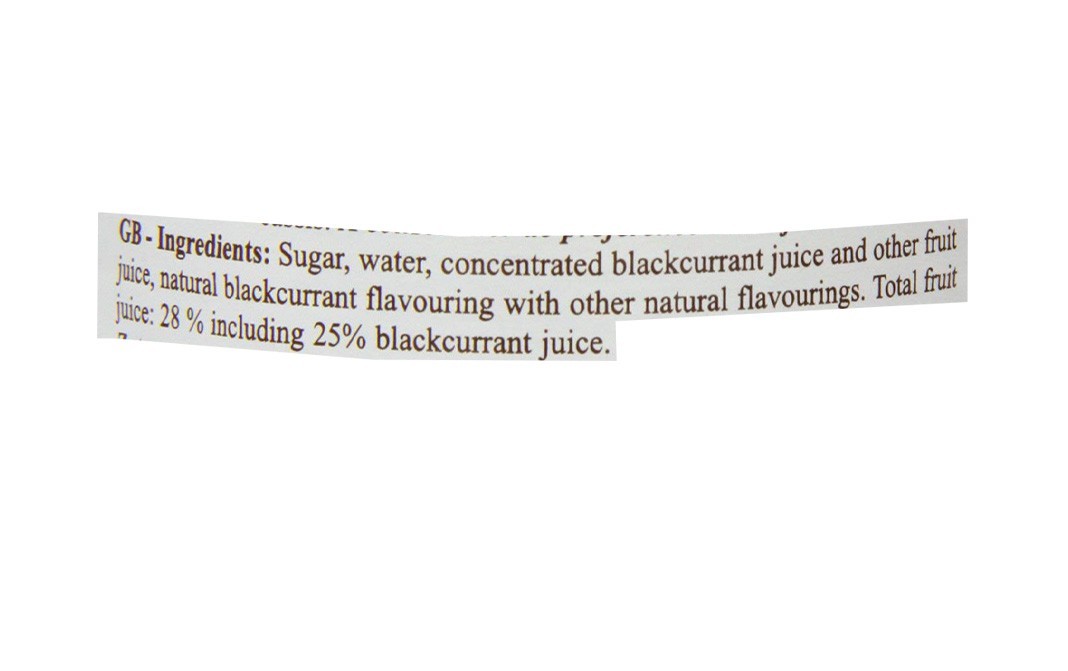 Monin Cassis Blackcurrant Syrup    Bottle  700 millilitre